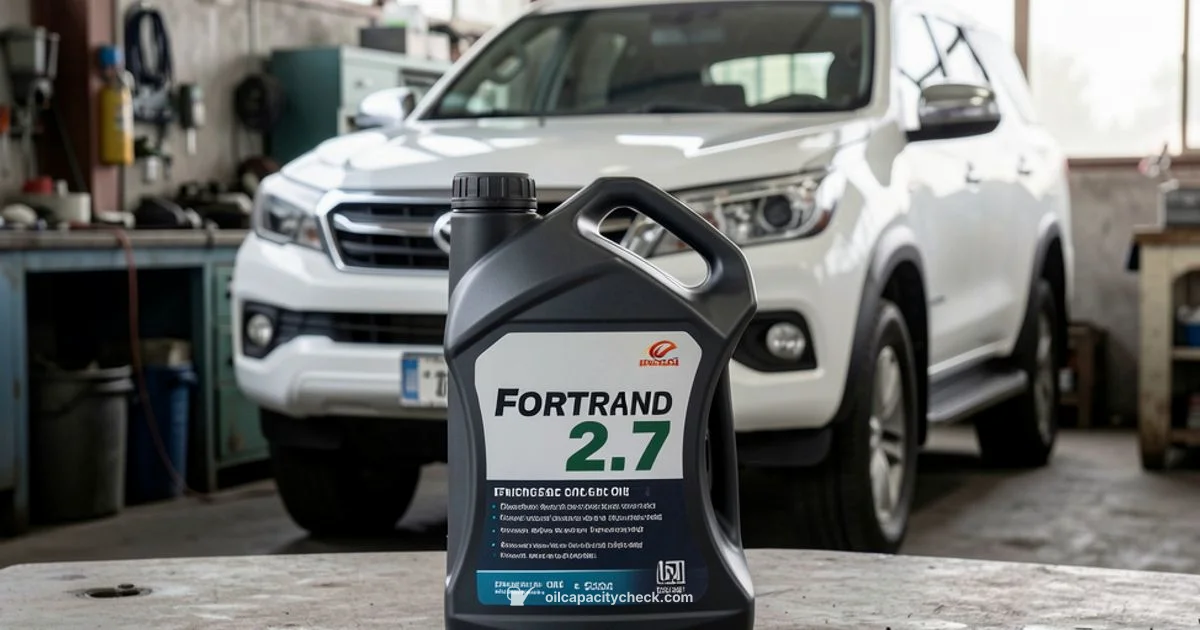 Fortuner 2.7 Oil Capacity - Oil Capacity Check