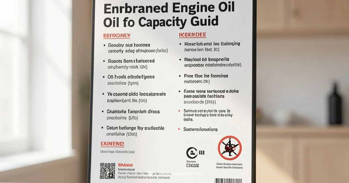 Oil Capacity Guide - Oil Capacity Check