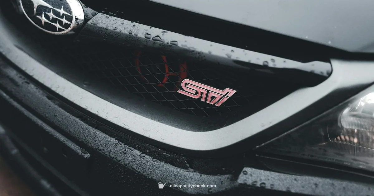 WRX Oil Capacity WRX Oil Capacity - Oil Capacity Check