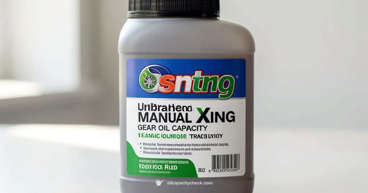 Gear Oil Capacity Guide - Oil Capacity Check