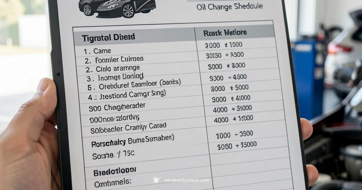 Oil Change Guide - Oil Capacity Check