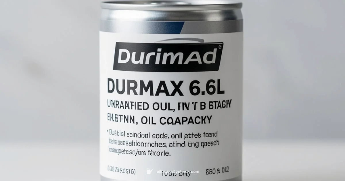 6.6L Oil Capacity - Oil Capacity Check