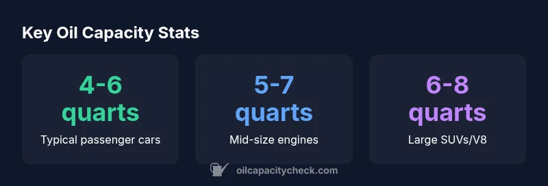 Oil capacity statistics infographic