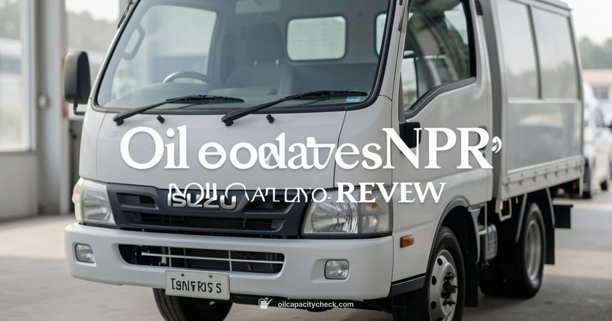 NPR Oil Capacity - Oil Capacity Check