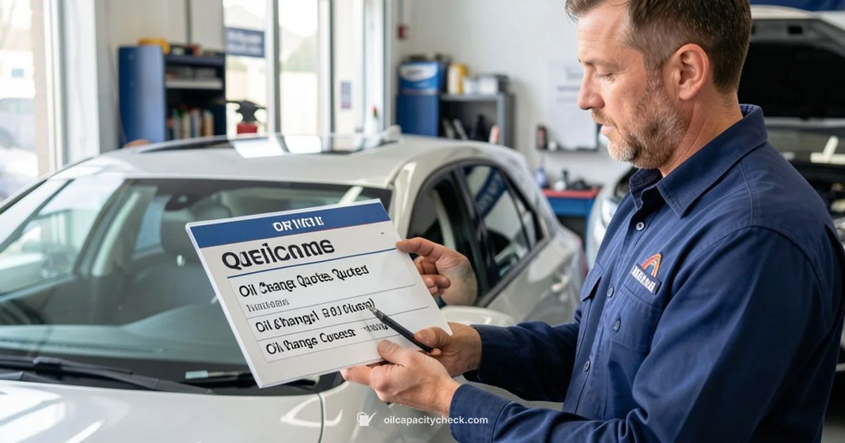 Oil Change Quotes - Oil Capacity Check